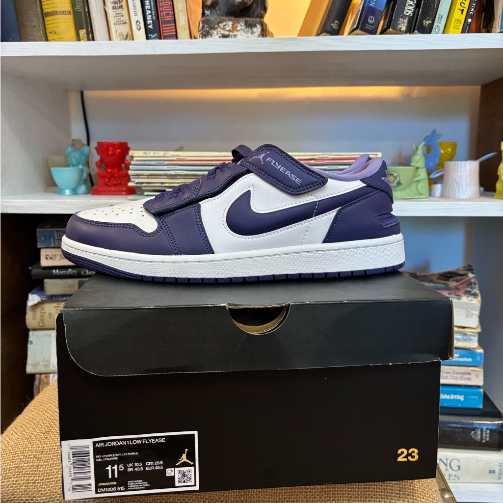 Nike Air Jordan 1 Low Flyease Purple And White